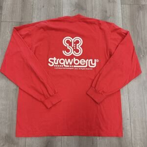 Strawberry Long Sleeve T-Shirt Red size XL SF